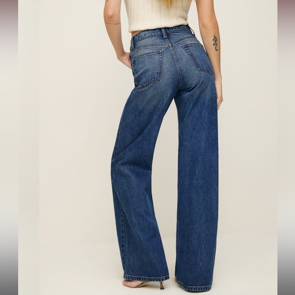 Reformation *Brand New* Cary Stretch High Rise Slouchy Wide Leg Jeans - Picture 9 of 10